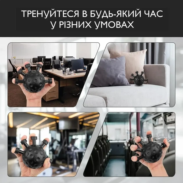 Эспандер для кистей с двумя уровнями нагрузки из силикона и металла для тренировки пальцев YJ-8819 - изображение 7