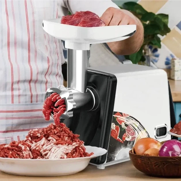Электрическая мясорубка в металлическом корпусе мощностью 2500Вт RAF R.3367 Белая - Фото 6 Электрическая мясорубка в металлическом корпусе мощностью 2500Вт RAF R.3367 Белая - изображение 6