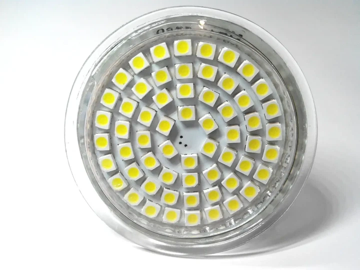 Светодиодная лампа Epistar MR-16 3W 6400K 3528 60LED со стеклом - изображение 2