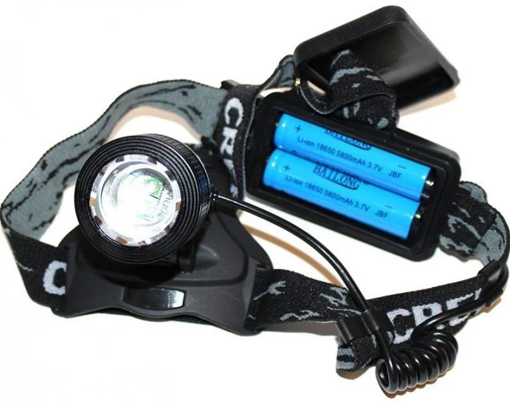 Налобний ліхтар LED T6 з вбудованим акумулятором 2*18650 Bailong BL-2199-T6 чорний - Фото 2 Налобний ліхтар LED T6 з вбудованим акумулятором 2*18650 Bailong BL-2199-T6 чорний - зображення 2