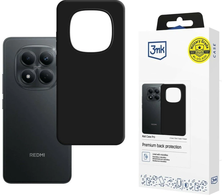 Etui 3MK Matt Case Pro do Redmi Note 15 Pro Black (5903108744904) - obraz 5