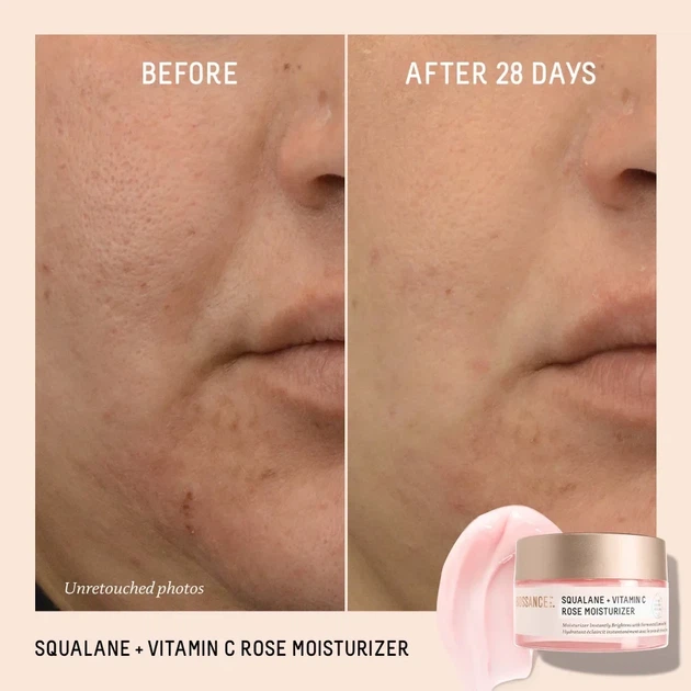 Зволожувальний крем зі скваланом та вітаміном С Biossance Squalane and Vitamin C Rose Moisturiser 50ml - зображення 6
