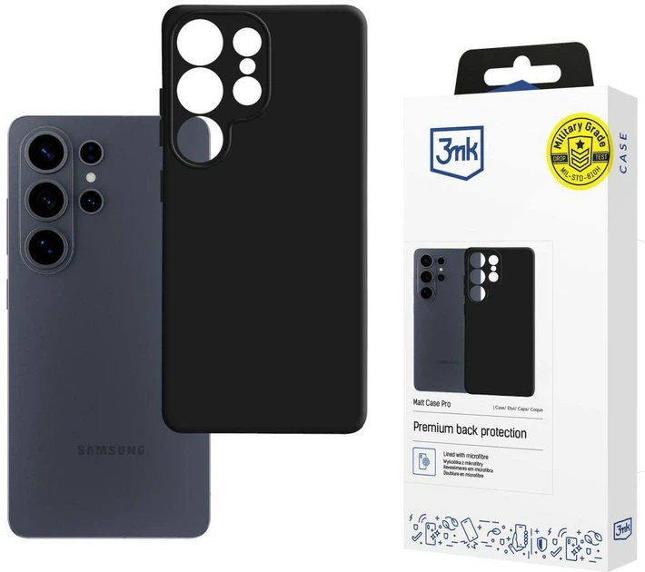 Etui 3MK Matt Case Pro do Samsung Galaxy S26 Ultra Black (5903108706049) - obraz 6