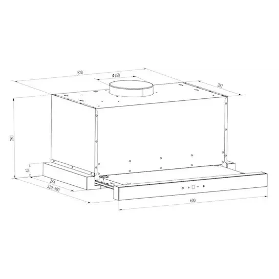 Встраиваемая вытяжка Klarstein Vinea 60 см 610 м³/час (10031681) - изображение 3