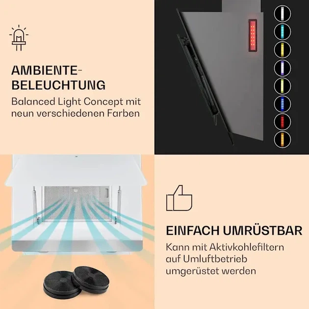 Вытяжка Klarstein Aurora Eco 550 м³/час (10039928) - изображение 6