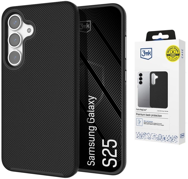 Чохол 3MK Fortis MagCase для Samsung Galaxy S25 Black (5903108754293) - зображення 3
