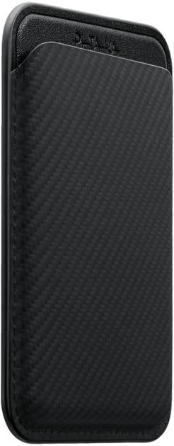 Чохол-гаманець Pitaka Woven Wallet MagSafe with MagSafe для Apple iPhone Black-Grey (749355417605) - зображення 2