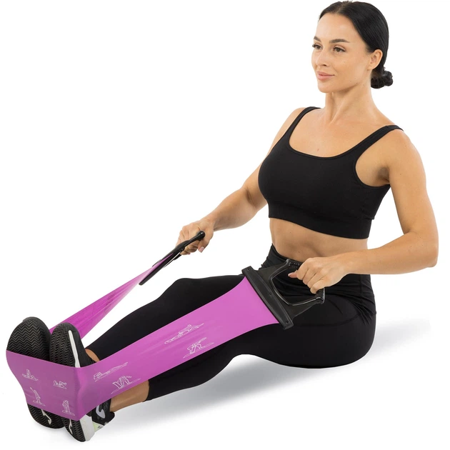 Лента-эспандер эластичная для фитнеса и йоги с ручками SP-Sport Pilates Band 8038 Фиолетовый - Фото 11 Лента-эспандер эластичная для фитнеса и йоги с ручками SP-Sport Pilates Band 8038 Фиолетовый - изображение 11