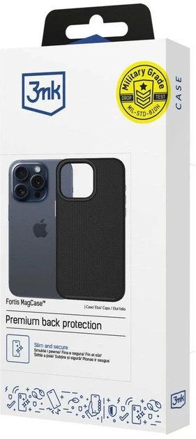 Чохол 3MK Fortis MagCase для Apple iPhone 15 Pro Black (5903108754200) - зображення 3