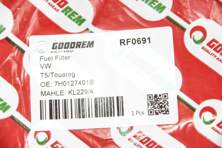 Фільтр паливний 1.9/2.5TDI T5/Touareg (дизель) GOODREM RF0691 Volkswagen Multivan, Transporter, Touareg 7H0127401B - изображение 3