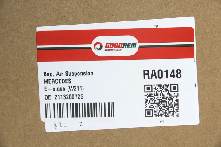 Подушка пневмопідвіски (ззаду) MB E-class (W211) 03- Л. GOODREM RA0148 Mercedes E-Class, 2113200725 - зображення 4