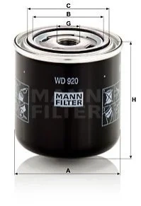 Гідравлічний фільтр MANN WD920 - изображение 2