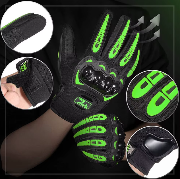 Мото перчатки Racing Biker Green Размер M - Фото 4 Мото перчатки Racing Biker Green Размер M - изображение 4