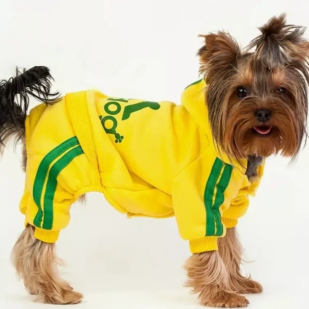 Спортивний костюм Adidog жовтого кольору розмір М - Фото 3 Спортивний костюм Adidog жовтого кольору розмір М - изображение 3