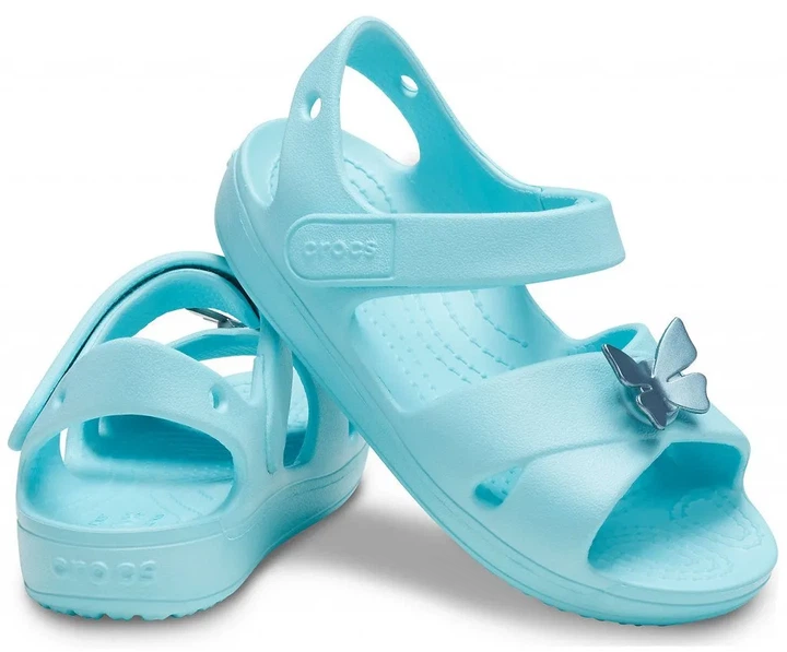 Крокси босоніжки Crocs Classic Cross-Strap Sandal Ice Blue 25-26 блакитні - изображение 3