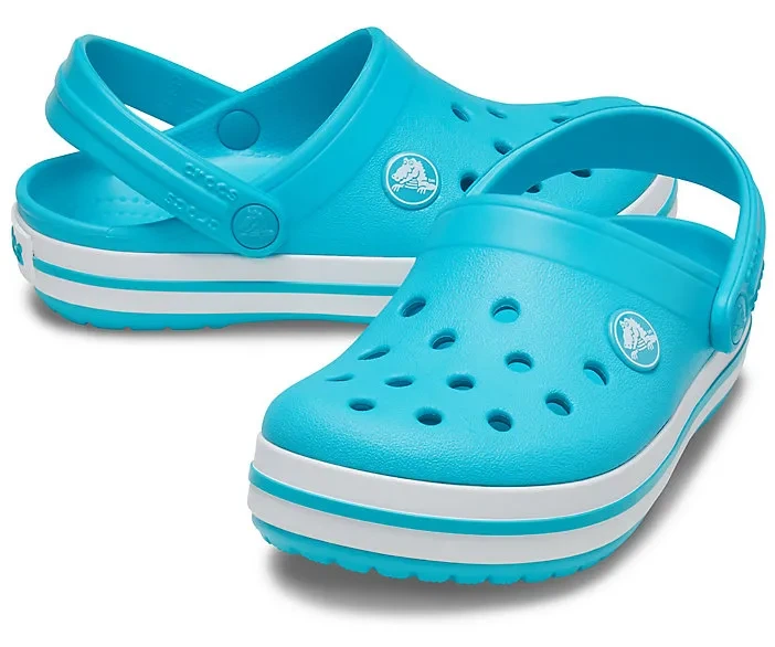 Крокси дитячі сабо Crocs Crocband Clog Digital Aqua 32 блакитні - изображение 4
