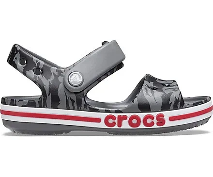Крокси сандалі Crocs Bayaband Printed Sandal Slate Grey 25-26 сірі - Фото 5 Крокси сандалі Crocs Bayaband Printed Sandal Slate Grey 25-26 сірі - изображение 5