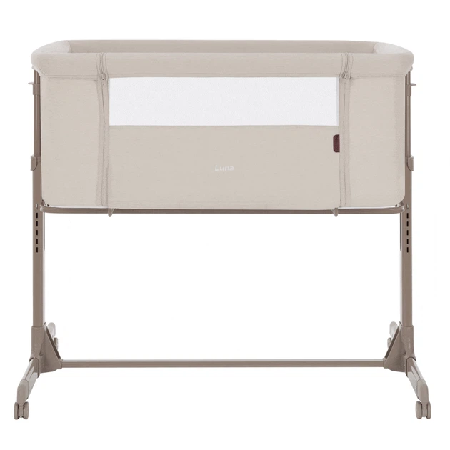 Детская приставная кроватка с матрасом на колесиках CARRELLO Luna CRL-16501 Carbon Grey с рождения - изображение 4
