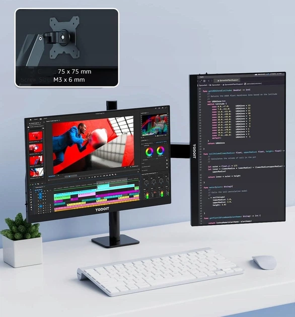 Портативный монитор Yodoit 15.6" IPS Full HD Сенсорный мобильный второй экран Type-C Mini HDMI Smart Cover Черный - изображение 5