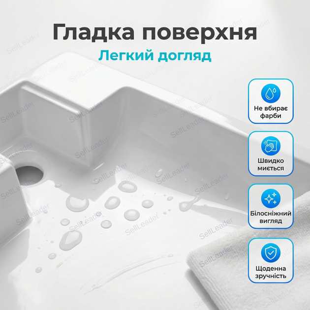 Умывальник Insana Lorena 60x60x12см для ванной комнаты на стиральную машину искусственный камень квадратный - изображение 7