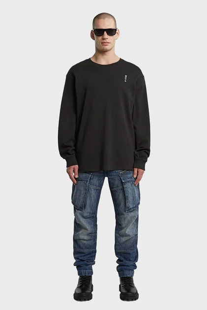 Чоловічий чорний лонгслів Back G-Star RAW L D26835,D976 - зображення 2