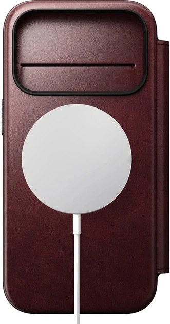 Etui z klapką Nomad Modern Leather Folio na iPhone 17 Pro Burgundia (856504011833) - obraz 2