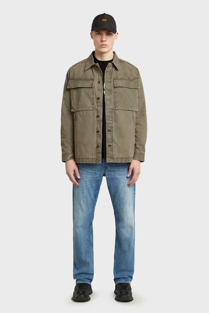 Чоловіча сіра демісезонна куртка Cargo Washed Overshirt G-Star L D26811,D388 - Фото 2 Чоловіча сіра демісезонна куртка Cargo Washed Overshirt G-Star L D26811,D388 - изображение 2