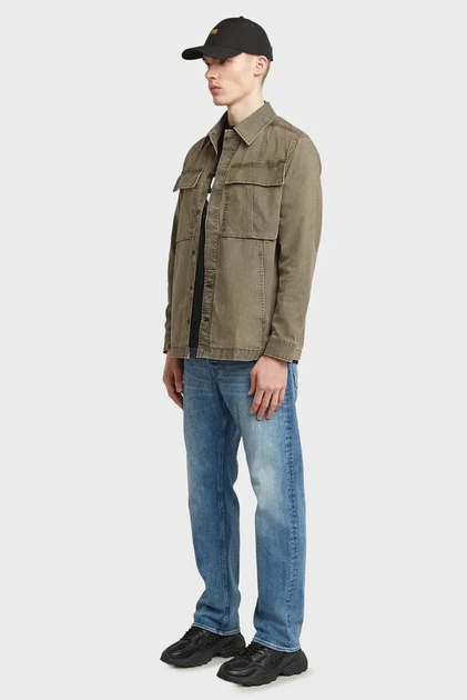 Чоловіча сіра демісезонна куртка Cargo Washed Overshirt G-Star L D26811,D388 - Фото 3 Чоловіча сіра демісезонна куртка Cargo Washed Overshirt G-Star L D26811,D388 - изображение 3
