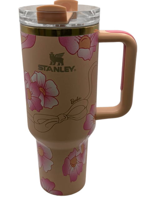 Термос термокружка Stanley Quencher H2.0 Tumbler из нержавеющей стали Peach Flower Barbie 1,18 л KT7001984 - Фото 5 Термос термокружка Stanley Quencher H2.0 Tumbler из нержавеющей стали Peach Flower Barbie 1,18 л KT7001984 - изображение 5