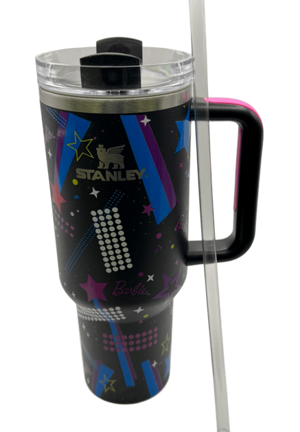 Термос термокружка Stanley Quencher H2.0 Tumbler из нержавеющей стали 1,18 л Rockstar Neon Black KT7001983 - изображение 3