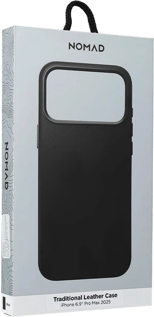 Etui Nomad Traditional Leather Case Magsafe na iPhone 17 Pro Max Czarne (856504011895) - obraz 4