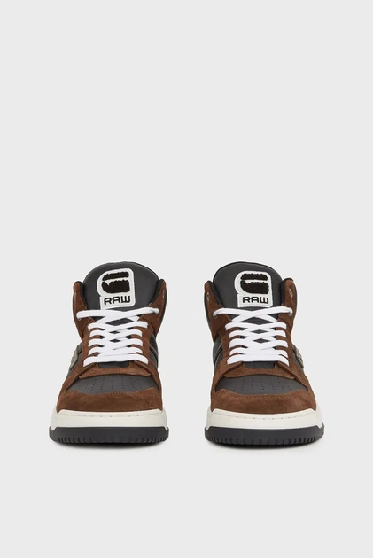 Чоловічі коричневі шкіряні хайтопи GRID G-Star RAW 44 D28187,01 - Фото 2 Чоловічі коричневі шкіряні хайтопи GRID G-Star RAW 44 D28187,01 - зображення 2