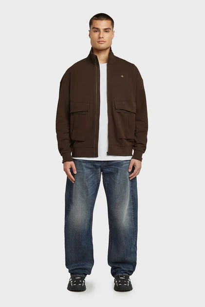 Чоловіча темно-коричнева спортивна кофта Rovic G-Star RAW M D27078,E209 - зображення 2