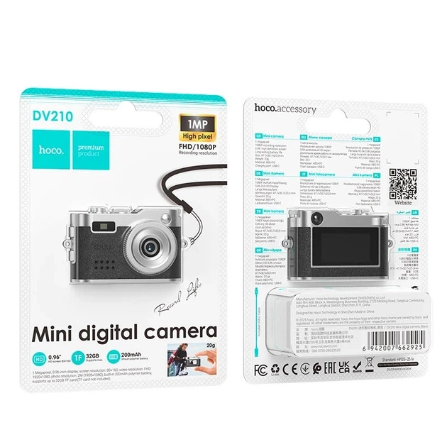 Фотокамера Hoco DV210 Mini Digital Camera Black - Фото 6 Фотокамера Hoco DV210 Mini Digital Camera Black - изображение 6
