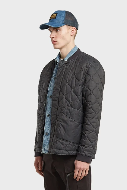 Чоловічий темно-сірий бомбер LW Quilted pdd jkt overdyed G-Star RAW M D26878,E063 - Фото 4 Чоловічий темно-сірий бомбер LW Quilted pdd jkt overdyed G-Star RAW M D26878,E063 - зображення 4