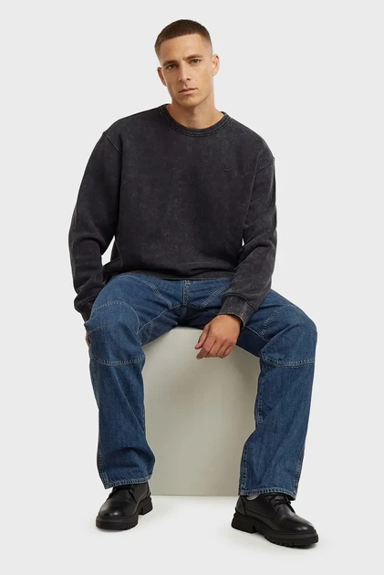 Чоловічий темно-сірий світшот Washed G-Star RAW L D27082,D575 - зображення 4