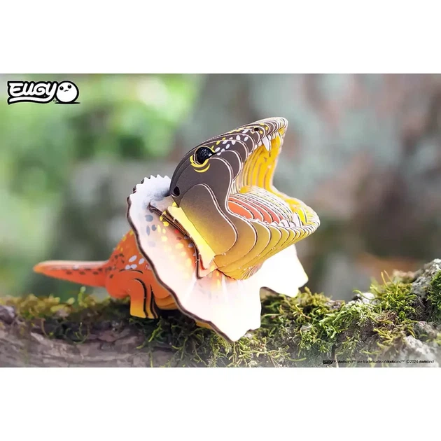 Збірна 3D модель Eugy Зоопарк Плащоносна ящірка (XEG-108) - Фото 9 Збірна 3D модель Eugy Зоопарк Плащоносна ящірка (XEG-108) - зображення 9