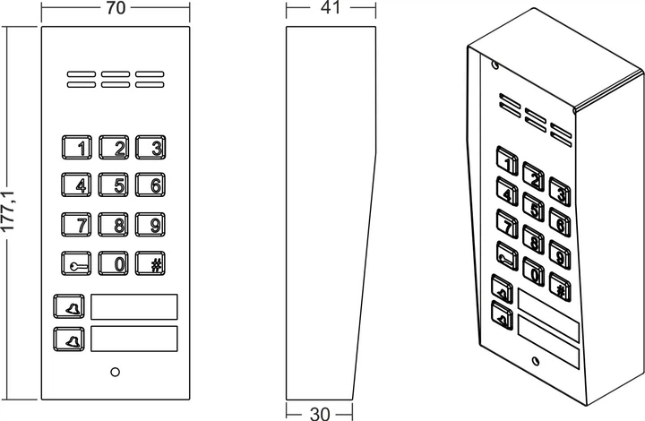 Panel wywoławczy ACO FAM-P-1NPZSACC (5905997380676) - obraz 2
