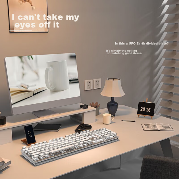 Комплект беспроводной EWEADN TK950 Wireless/Bluetooth/USB White - изображение 2