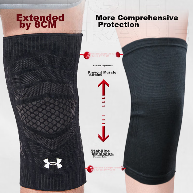 Наколенники Under Armour спортивные, с силиконовой вставкой, унисекс, размер M - Фото 7 Наколенники Under Armour спортивные, с силиконовой вставкой, унисекс, размер M - изображение 7