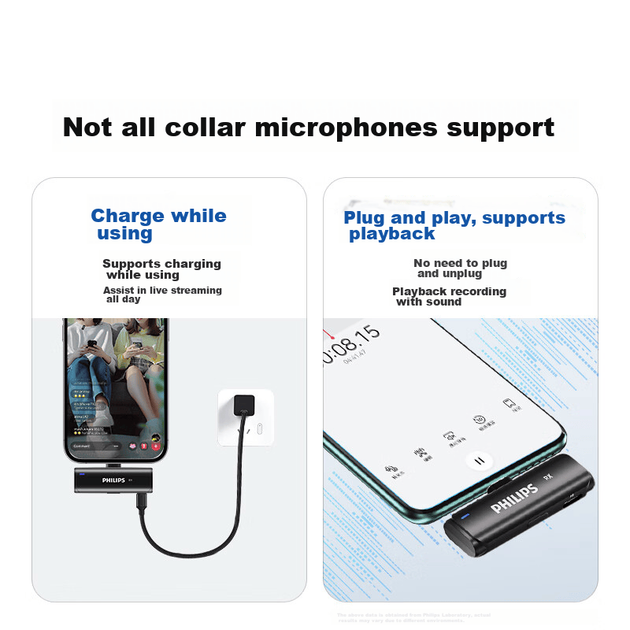 Микрофон PHILIPS петличный беспроводной с аудиокартой для прямых трансляций, DLM3545C - изображение 2