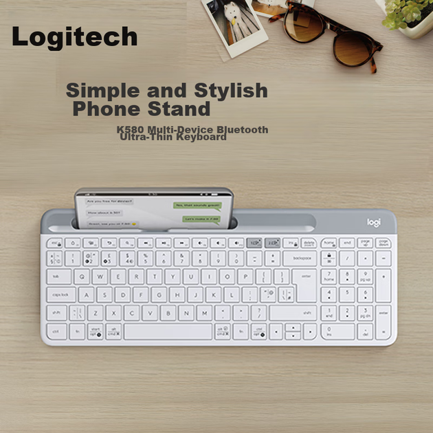 Клавиатура беспроводная Logitech K580 Bluetooth/Wireless White - изображение 3