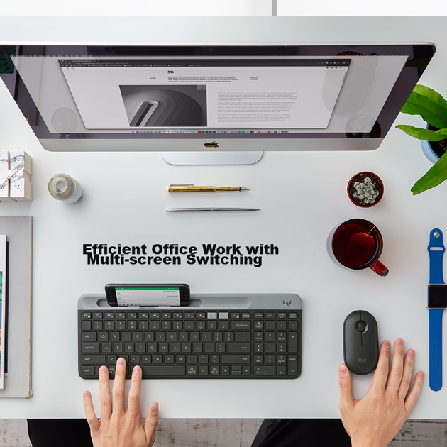 Клавиатура беспроводная Logitech K580 Bluetooth/Wireless White - изображение 8