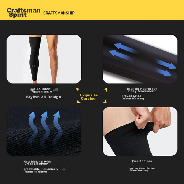 Защита ног Under Armour Sports полная, для фитнеса и спорта, черная, XL - изображение 5