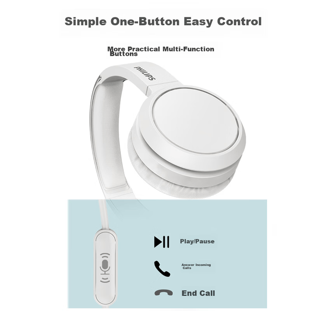 Навушники Philips TAH4105 3.5 Blue - зображення 3