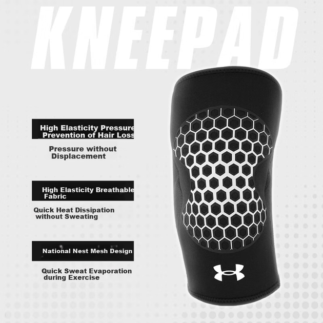 Наколінник Under Armour Fitness Strength, для важкої атлетики, чорний, розмір M - зображення 3