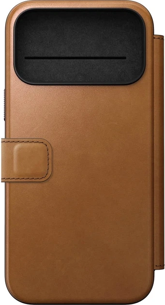Etui z klapką Nomad Modern Leather Folio Horween Magsafe do iPhone 17 Pro Max Jasnobrązowe (856504014124) - obraz 2