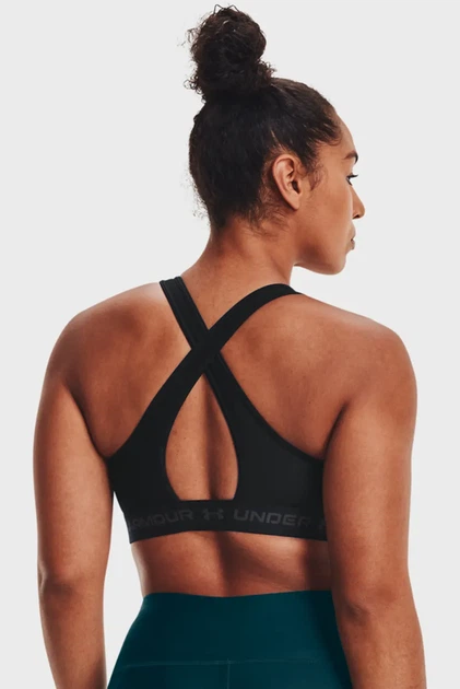 Жіночий чорний топ UA Crossback Mid Bra Under Armour M 1361034-001 - Фото 4 Жіночий чорний топ UA Crossback Mid Bra Under Armour M 1361034-001 - изображение 4