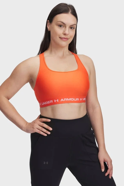 Жіночий помаранчевий топ Crossback Mid Bra Under Armour XL 1361034-847 - изображение 3
