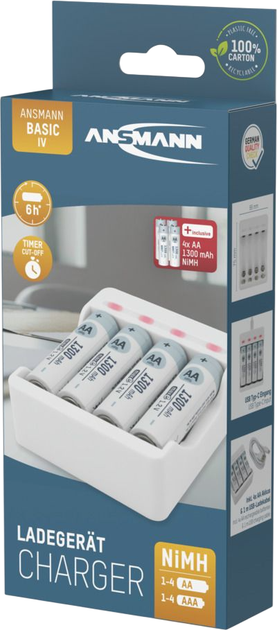 Зарядний пристрій для акумуляторів ANSMANN Basic IV (4013674178179) - зображення 2